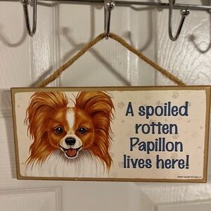Papillon Doggy door sign/ decor